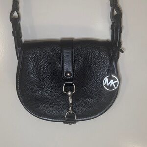 Michael Kors Black Leather Crossbody Bag